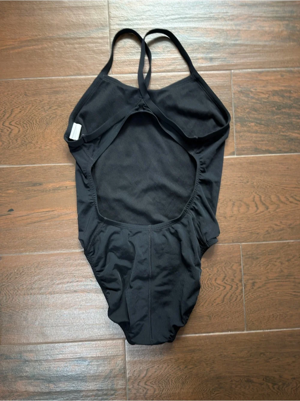 Nike Black Women's One-Piece Swimwear with White Swoosh